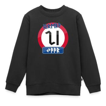Hurra 20 Jahre in Runen - Kinder Premium Organic Sweatshirt - Schwarz - Vorne - AI Model Kid Female (0cm)