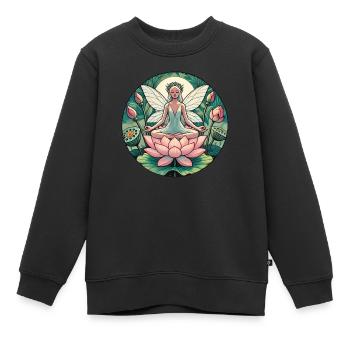 Lotusfee Meditation - Kinder Premium Organic Sweatshirt - Schwarz - Vorne - AI Model Kid Female (0cm)