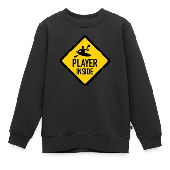 Canoe Polo Player Inside - Kanupolo - Kinder Premium Organic Sweatshirt - Schwarz - Vorne - AI Model Kid Female (0cm)