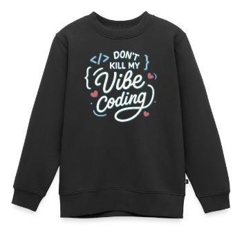 Vibe-Codierung - Kinder Premium Organic Sweatshirt - Schwarz - Vorne - AI Model Kid Female (0cm)