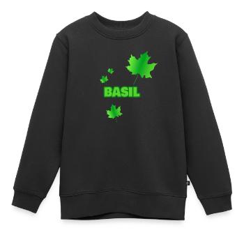 Fortwirt Basil - Kinder Premium Organic Sweatshirt - Schwarz - Vorne - AI Model Kid Female (0cm)