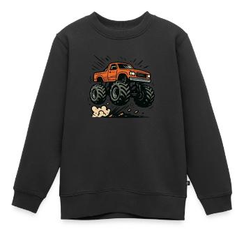 Monstertruck - Kinder Premium Organic Sweatshirt - Schwarz - Vorne - AI Model Kid Female (0cm)