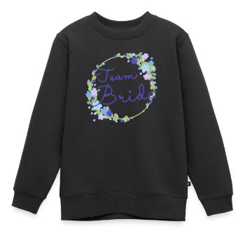 Team Bride /Team Braut - Kinder Premium Organic Sweatshirt - Schwarz - Vorne - AI Model Kid Female (0cm)