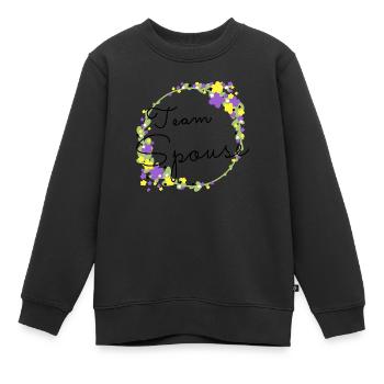 Team Spouse non binary/Team Verfiancé non binary - Kids Premium Organic Sweatshirt - black - Front - AI Model Kid Female (0cm)