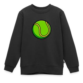 balle de tennis - Sweat Premium enfant bio - noir - Devant - AI Model Kid Female (0cm)