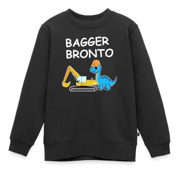 Excavator Bronto - Kids Premium Organic Sweatshirt - black - Front - AI Model Kid Female (0cm)