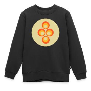 70er Jahre Muster Retro Hippie Flowers Power - Kinder Premium Organic Sweatshirt - Schwarz - Vorne - AI Model Kid Female (0cm)
