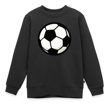 fussball - Kinder Premium Organic Sweatshirt - Schwarz - Vorne - AI Model Kid Female (0cm)