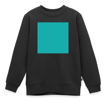 Quadrat 2.0 - Kinder Premium Organic Sweatshirt - Schwarz - Vorne - AI Model Kid Female (0cm)