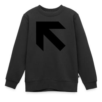 Flèche - Sweat Premium enfant bio - noir - Devant - AI Model Kid Female (0cm)
