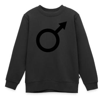 Mann - Kinder Premium Organic Sweatshirt - Schwarz - Vorne - AI Model Kid Female (0cm)