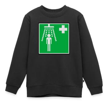 Clean Hospital Shower - Kids Premium Organic Sweatshirt - black - Front - AI Model Kid Female (0cm)