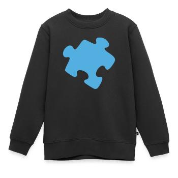 Puzzle - Kinder Premium Organic Sweatshirt - Schwarz - Vorne - AI Model Kid Female (0cm)