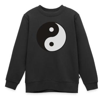Yin Yang - Kinder Premium Organic Sweatshirt - Schwarz - Vorne - AI Model Kid Female (0cm)