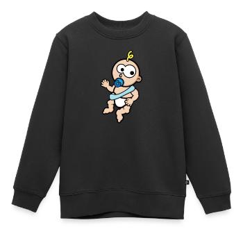 bébé - Sweat Premium enfant bio - noir - Devant - AI Model Kid Female (0cm)