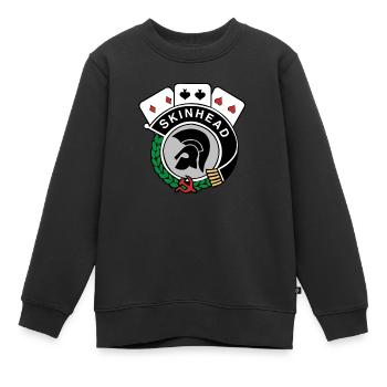 Trojan redskinhead - Kinder Premium Organic Sweatshirt - Schwarz - Vorne - AI Model Kid Female (0cm)