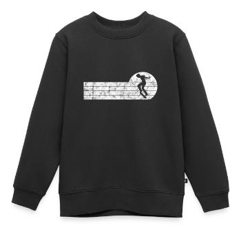 Skateboarder Skateboard Skater Skate Skateing - Sweat Premium enfant bio - noir - Devant - AI Model Kid Female (0cm)