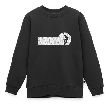 Skateboard Skateboarder Skater Skate Skateing - Kids Premium Organic Sweatshirt - black - Front - AI Model Kid Female (0cm)