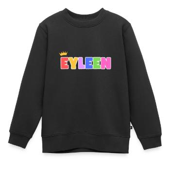 Eyleen ! Personnalisable - Sweat Premium enfant bio - noir - Devant - AI Model Kid Female (0cm)