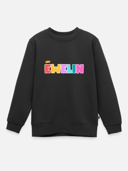 Ewelin! Customizable - Kids Premium Organic Sweatshirt - black