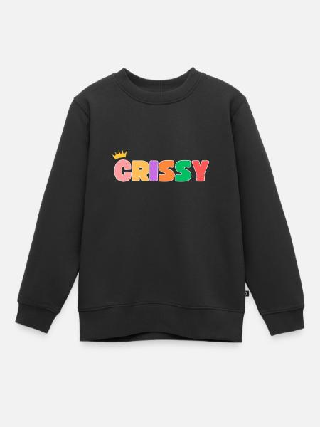 Crissy! Customizable - Kids Premium Organic Sweatshirt - black