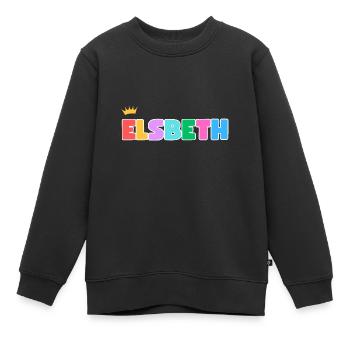 Elsbeth! Personnalisable - Sweat Premium enfant bio - noir - Devant - AI Model Kid Female (0cm)