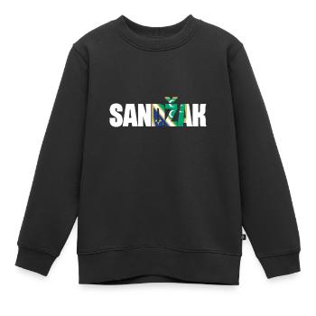 Sandzak Sandzaklija Novi Pazar Flagge Geschenk - Kinder Premium Organic Sweatshirt - Schwarz - Vorne - AI Model Kid Female (0cm)