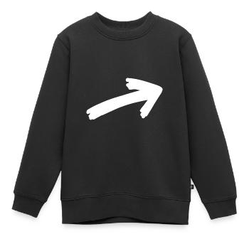 Pfeil - Kinder Premium Organic Sweatshirt - Schwarz - Vorne - AI Model Kid Female (0cm)