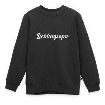 Papy Papy - Sweat Premium enfant bio - noir - Devant - AI Model Kid Female (0cm)