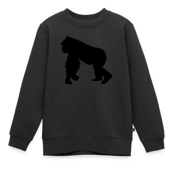 gorilla - Sweat Premium enfant bio - noir - Devant - AI Model Kid Female (0cm)
