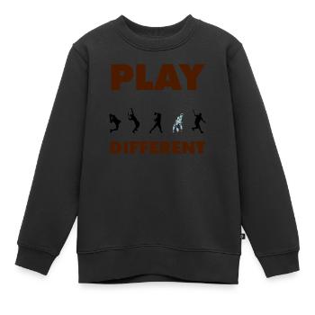 PLAY DIFFERENT - Sweat Premium enfant bio - noir - Devant - AI Model Kid Female (0cm)