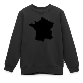 Frankreich - Kinder Premium Organic Sweatshirt - Schwarz - Vorne - AI Model Kid Female (0cm)