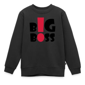 big_boss_2c - Sweat Premium enfant bio - noir - Devant - AI Model Kid Female (0cm)
