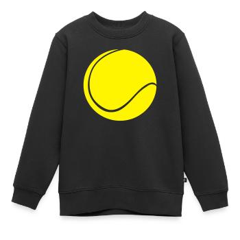 Tennis - Tennisball - Kinder Premium Organic Sweatshirt - Schwarz - Vorne - AI Model Kid Female (0cm)