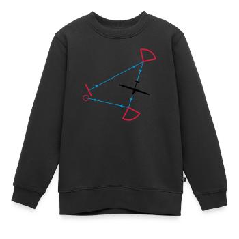 segelflug wettbewerb aufgabe Geschenk - Kinder Premium Organic Sweatshirt - Schwarz - Vorne - AI Model Kid Female (0cm)