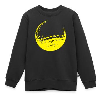 balle golf practice - Sweat Premium enfant bio - noir - Devant - AI Model Kid Female (0cm)