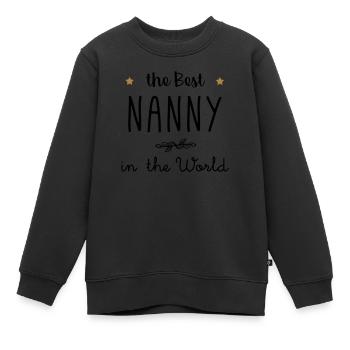 The best nanny in the world - Sweat Premium enfant bio - noir - Devant - AI Model Kid Female (0cm)