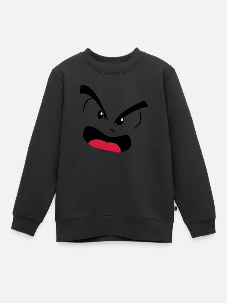 angry - Kids Premium Organic Sweatshirt - black