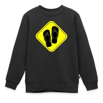 tong - Sweat Premium enfant bio - noir - Devant - AI Model Kid Female (0cm)
