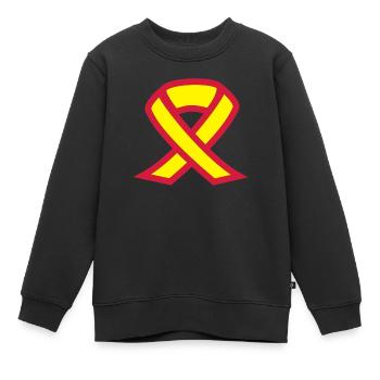 Super-AIDS-Schleife - Kinder Premium Organic Sweatshirt - Schwarz - Vorne - AI Model Kid Female (0cm)