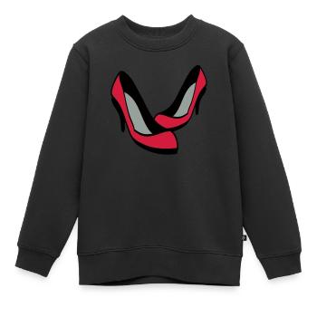 schuhe - Kinder Premium Organic Sweatshirt - Schwarz - Vorne - AI Model Kid Female (0cm)