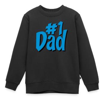 dad - Kinder Premium Organic Sweatshirt - Schwarz - Vorne - AI Model Kid Female (0cm)