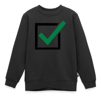 politik - Kinder Premium Organic Sweatshirt - Schwarz - Vorne - AI Model Kid Female (0cm)