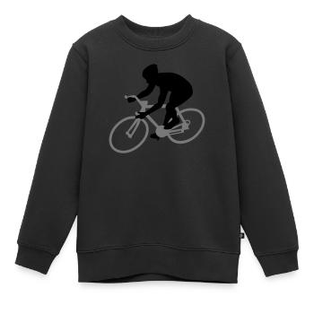Rennrad - Kinder Premium Organic Sweatshirt - Schwarz - Vorne - AI Model Kid Female (0cm)