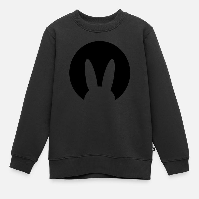 Hase - Kinder Premium Organic Sweatshirt - Schwarz