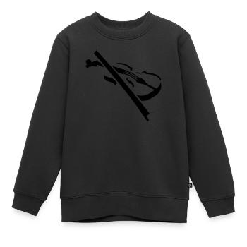 Geige - Kinder Premium Organic Sweatshirt - Schwarz - Vorne - AI Model Kid Female (0cm)
