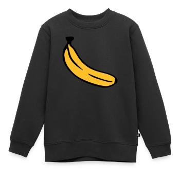 Banane - Sweat Premium enfant bio - noir - Devant - AI Model Kid Female (0cm)
