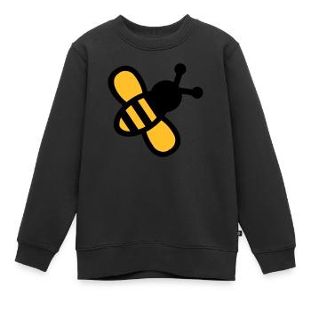 Biene - Kinder Premium Organic Sweatshirt - Schwarz - Vorne - AI Model Kid Female (0cm)