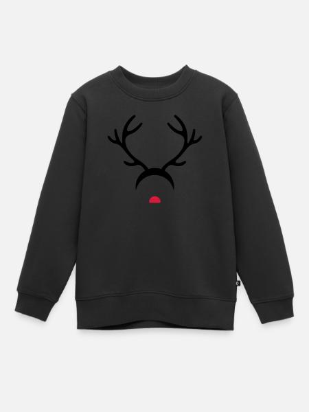 Rudolph - Sweat Premium enfant bio - noir