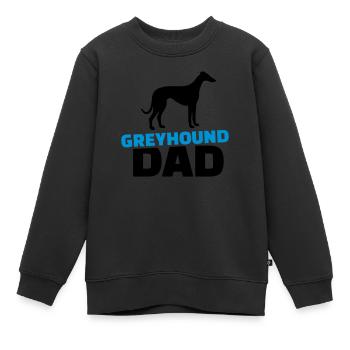 Greyhound Dad - Sweat Premium enfant bio - noir - Devant - AI Model Kid Female (0cm)